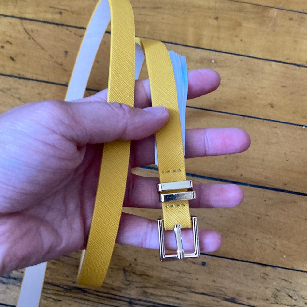 Yellow Aldo belt